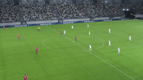 台球下注直播的足球比赛精彩进攻画面